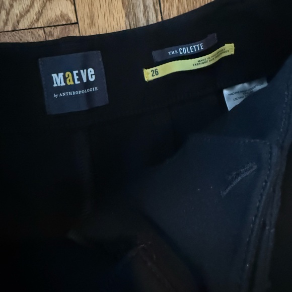 Anthropologie Maeve The Colette Black Trousers - Size 26 - Picture 2 of 4